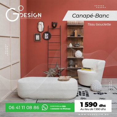 Canapé - Banc en Bouclette - GoDesign.ma