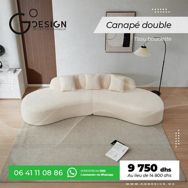 Canapé Luxury sofa double - GoDesign.ma