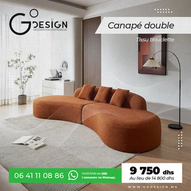 Canapé Luxury sofa double - GoDesign.ma