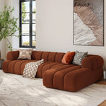 Canapé Horizon bouclette Terracotta - GoDesign.ma
