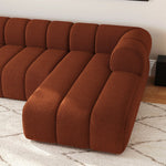 Canapé Horizon bouclette Terracotta - GoDesign.ma