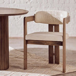 Chaise Naya Bois & Bouclette - GoDesign.ma