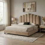 Lit Contemporain en Velours - GoDesign.ma