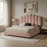 Lit Contemporain en Velours - GoDesign.ma