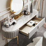 Nordik Coiffeuse + Tabouret + Miroir - GoDesign.ma
