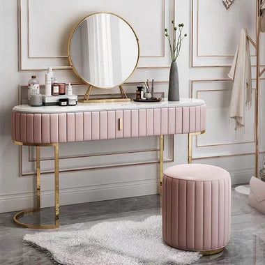 Nordik Coiffeuse + Tabouret + Miroir - GoDesign.ma