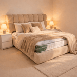 Pack Chambre Complet 160x200 – Lit + Matelas + 2 Chevets - GoDesign.ma