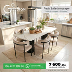 Table à manger + 6 chaises - GoDesign.ma