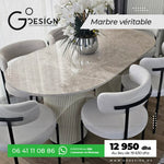 Table à manger ovale + 6 chaises - GoDesign.ma