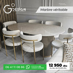 Table à manger ovale + 6 chaises - GoDesign.ma