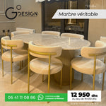 Table à manger ovale + 6 chaises - GoDesign.ma