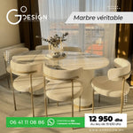Table à manger ovale + 6 chaises - GoDesign.ma