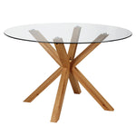 Table à manger – Verre & Chêne Naturel - GoDesign.ma